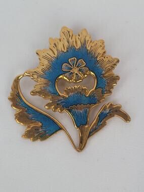 Metropolitan Museum of Art Flower Brooch Moghul Borooch Enameled Vintage MMA